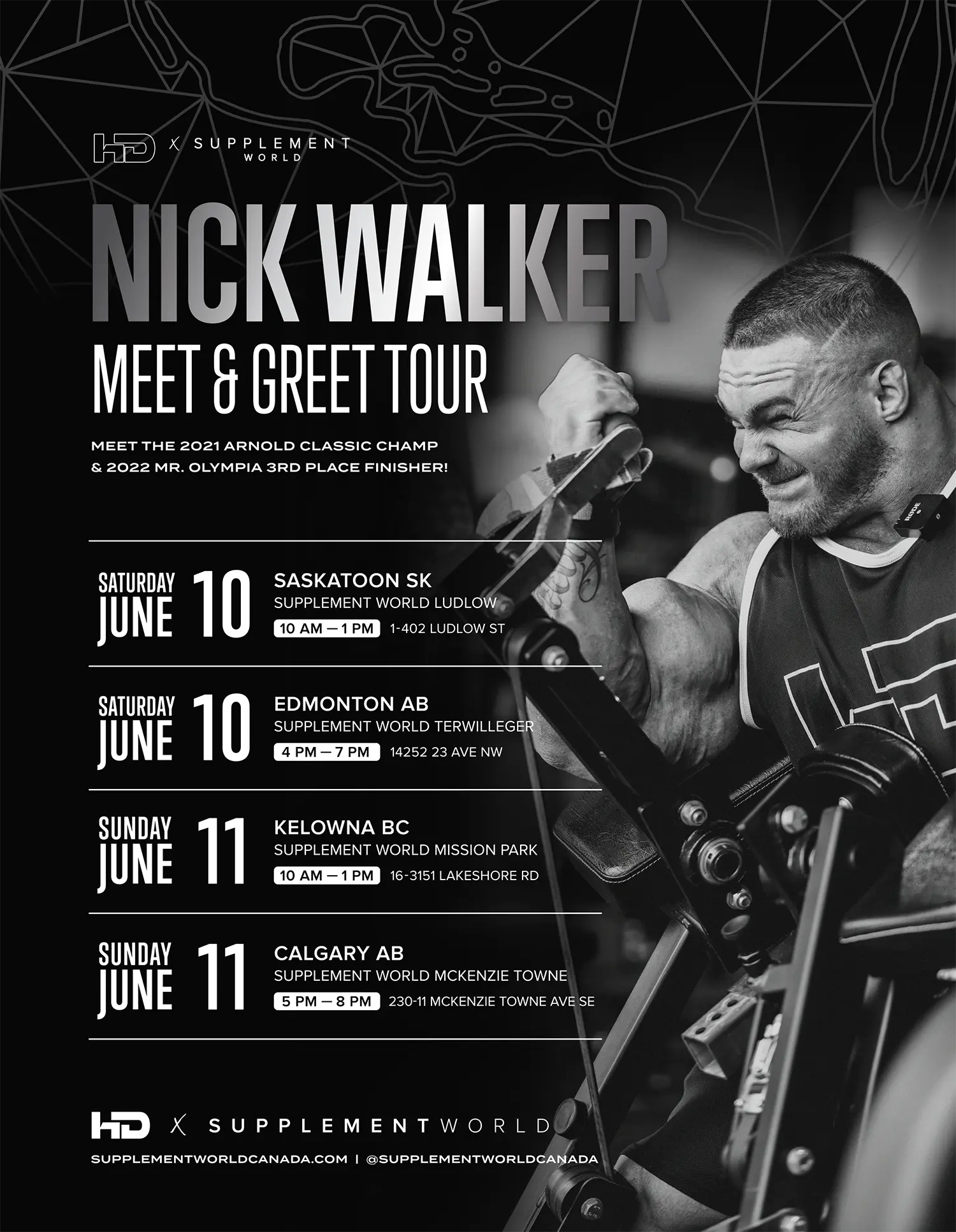 Nick Walker Meet & Greet Tour Supplement World Canada